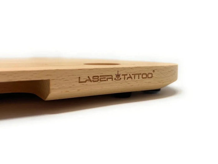Gleitbrett für Thermomix® TM5 / TM6 mit Wunschgravur | massiv Buche - Laser Tattoo - exklusive Lasergravuren e.K.