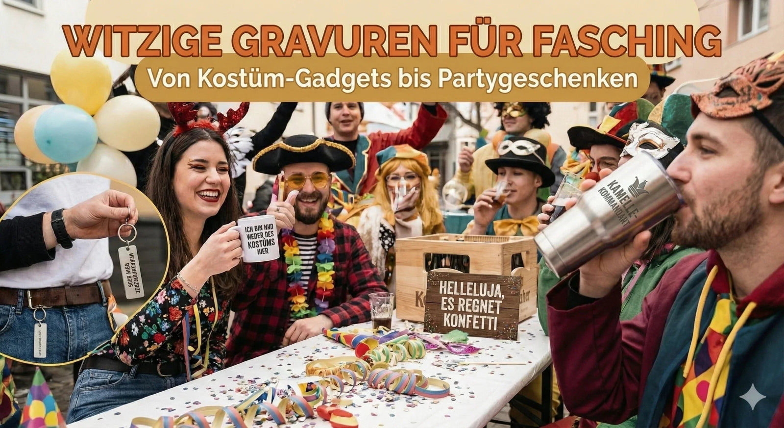 Fasching & Gravur: Witzige Geschenkideen für die fünfte Jahreszeit - Laser Tattoo - exklusive Lasergravuren e.K.