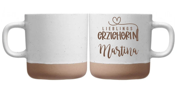 Tasse mit Gravur: Lieblingserzieherin personalisiert mit Namen