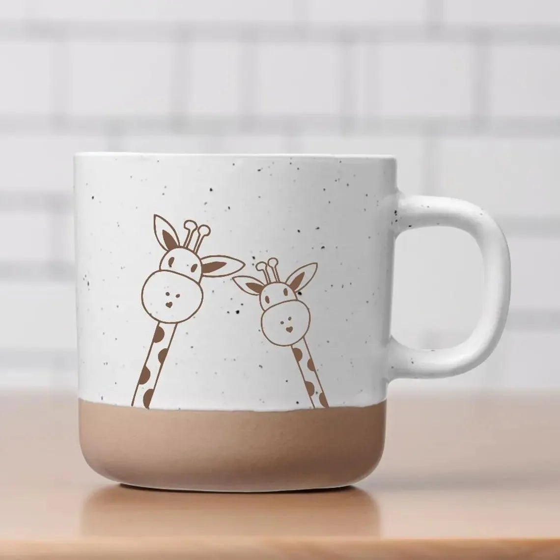 2 / 3 oder 4 süße Giraffen Gravur auf 360ml Tasse-Tasse