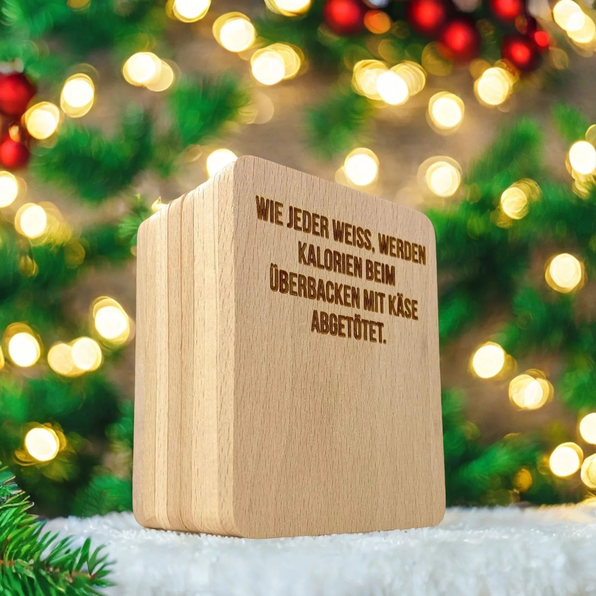 8 Stück Raclette Untersetzer mit Gravur (Kalorien abtöten) - Laser Tattoo - exklusive Lasergravuren e.K.