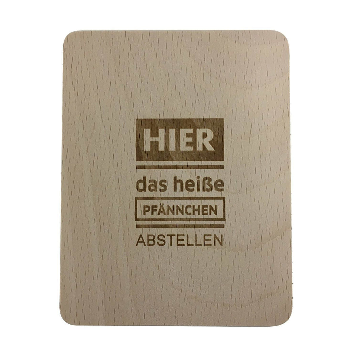 8 Stück Raclette Untersetzer mit Gravur (Hier das heiße Pfännchen abstellen) - Laser Tattoo - exklusive Lasergravuren e.K.