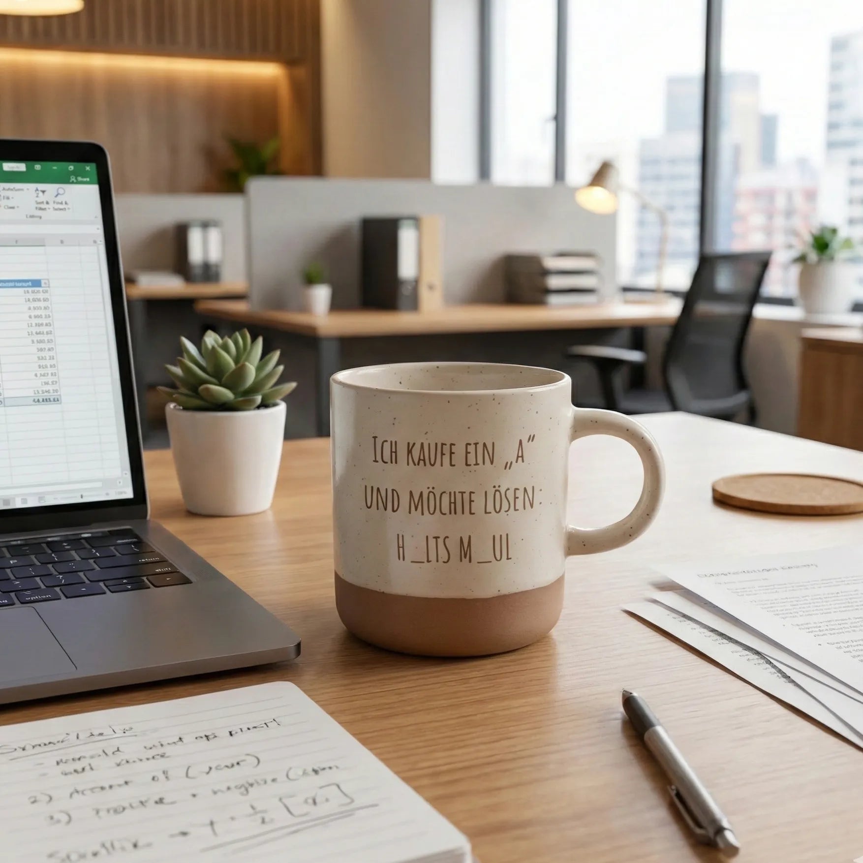 Bürotasse "Ich kaufe ein A..." (H_lts M_ul) mit Gravur-Tasse