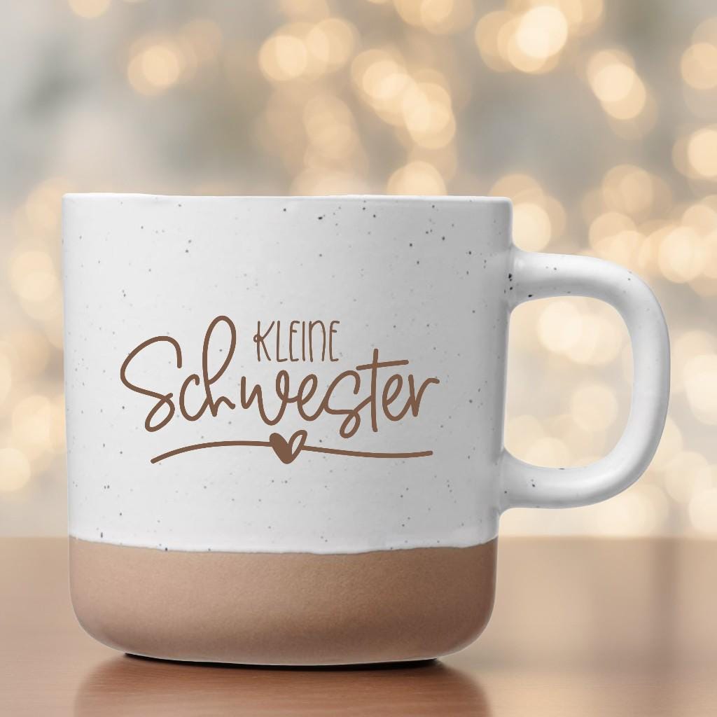 "Familien Tasse" - Schwester, Bruder, Mama oder Papa Gravur auf einer 360ml Tasse