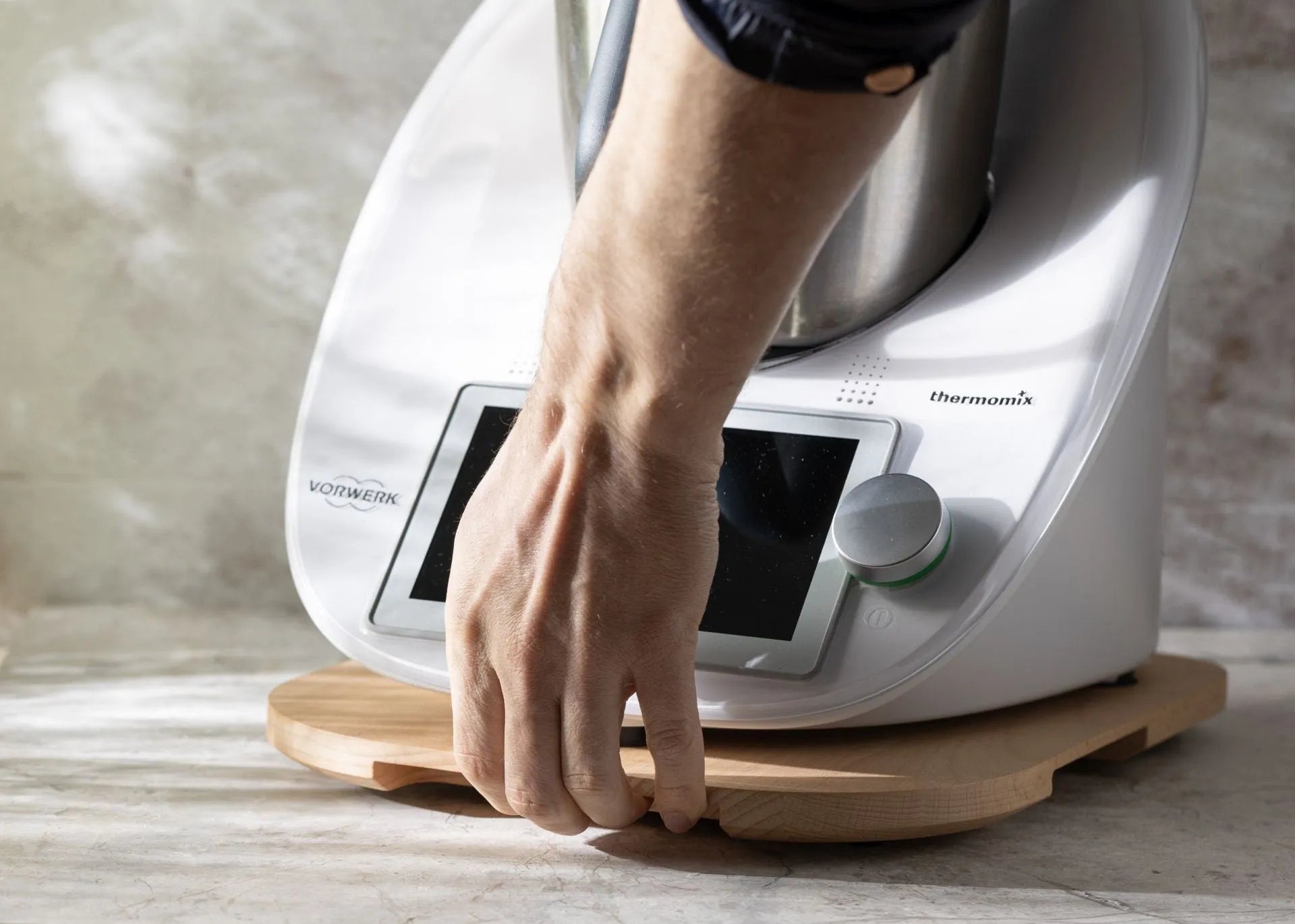 Gleitbrett aus massiv Buche Holz für Thermomix® TM5 / TM6-Küche & Haushalt