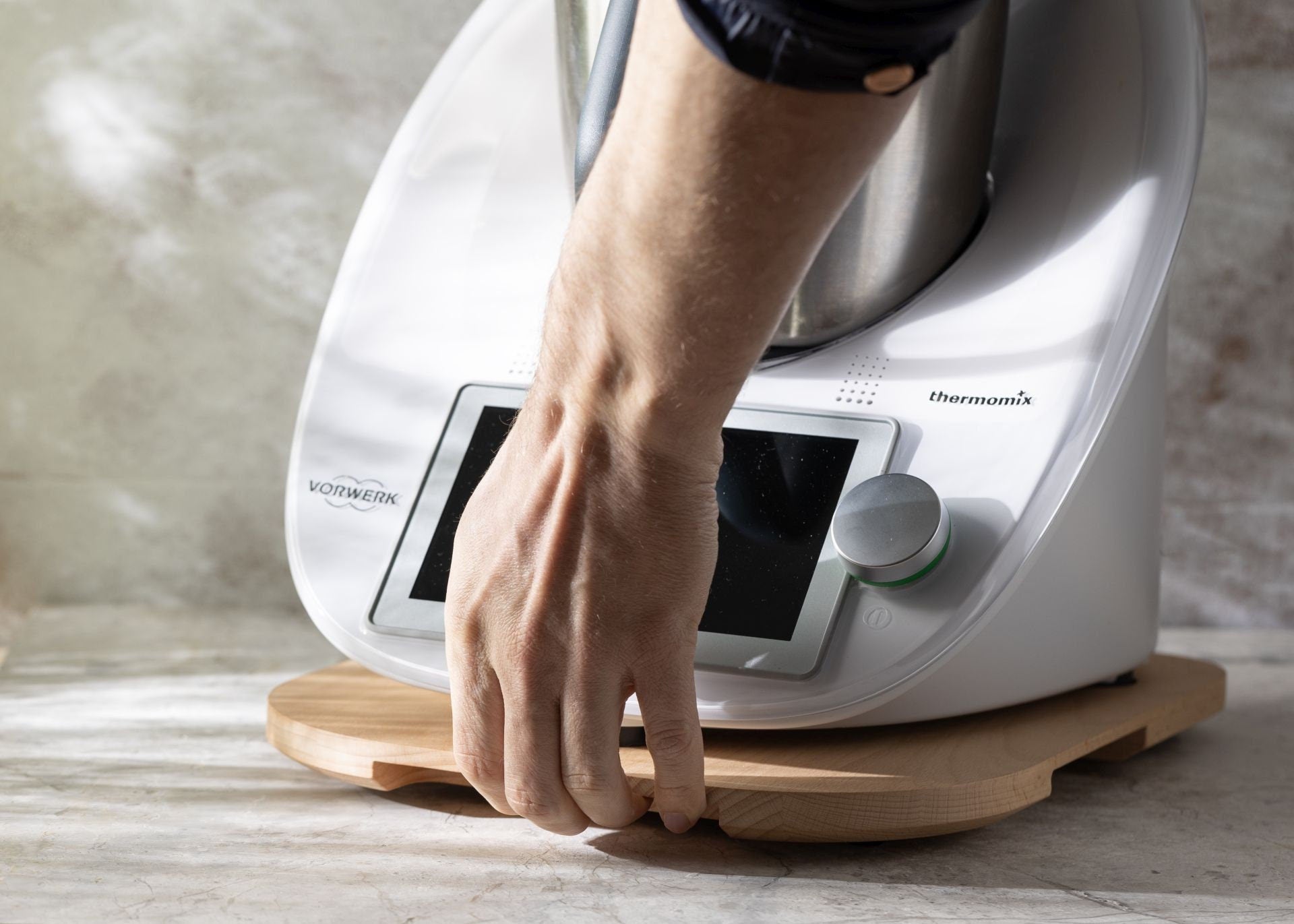 Gleitbrett aus massiv Buche Holz für Thermomix® TM5 / TM6