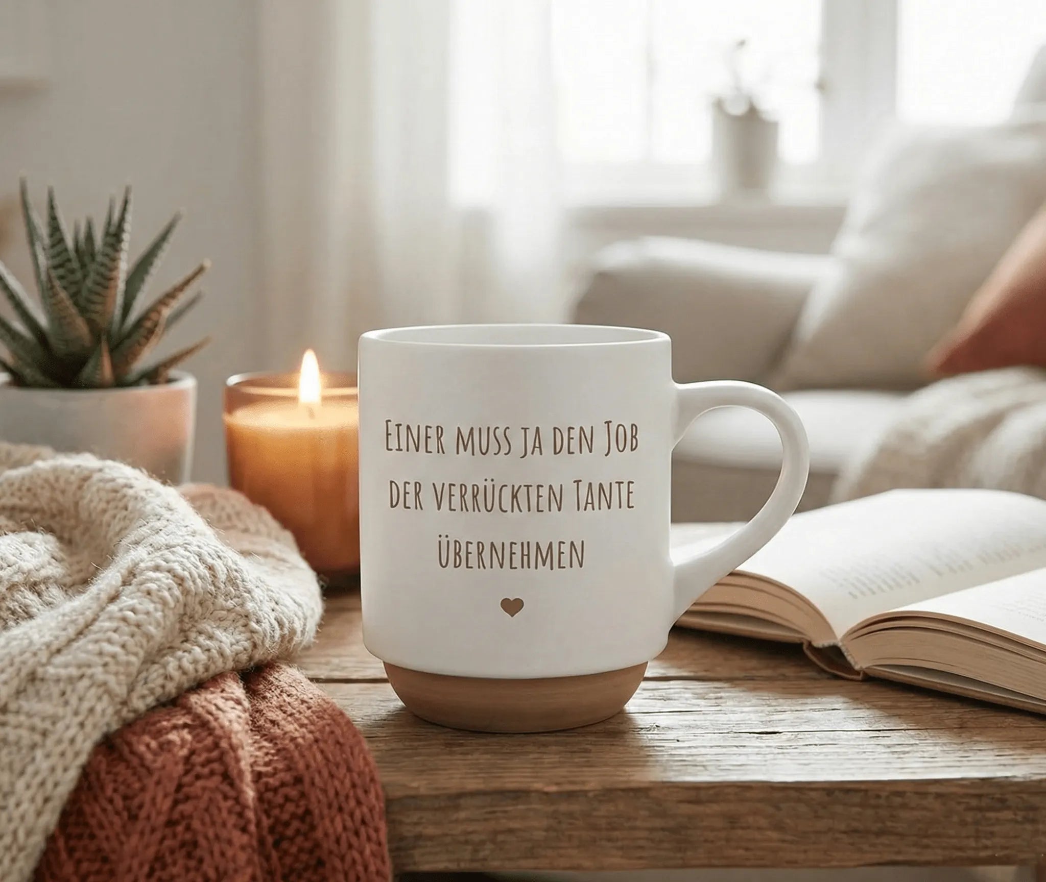 Lustige Kaffeetasse mit Spruch fürs Büro & Home Office | Tante-Tasse