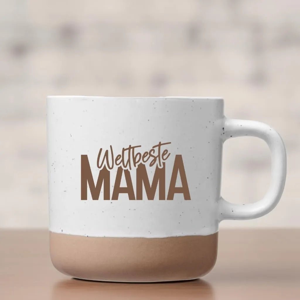 Mama-Tasse 360 ml mit Lasergravur | Steingut | Geschenk zum Muttertag-Tasse
