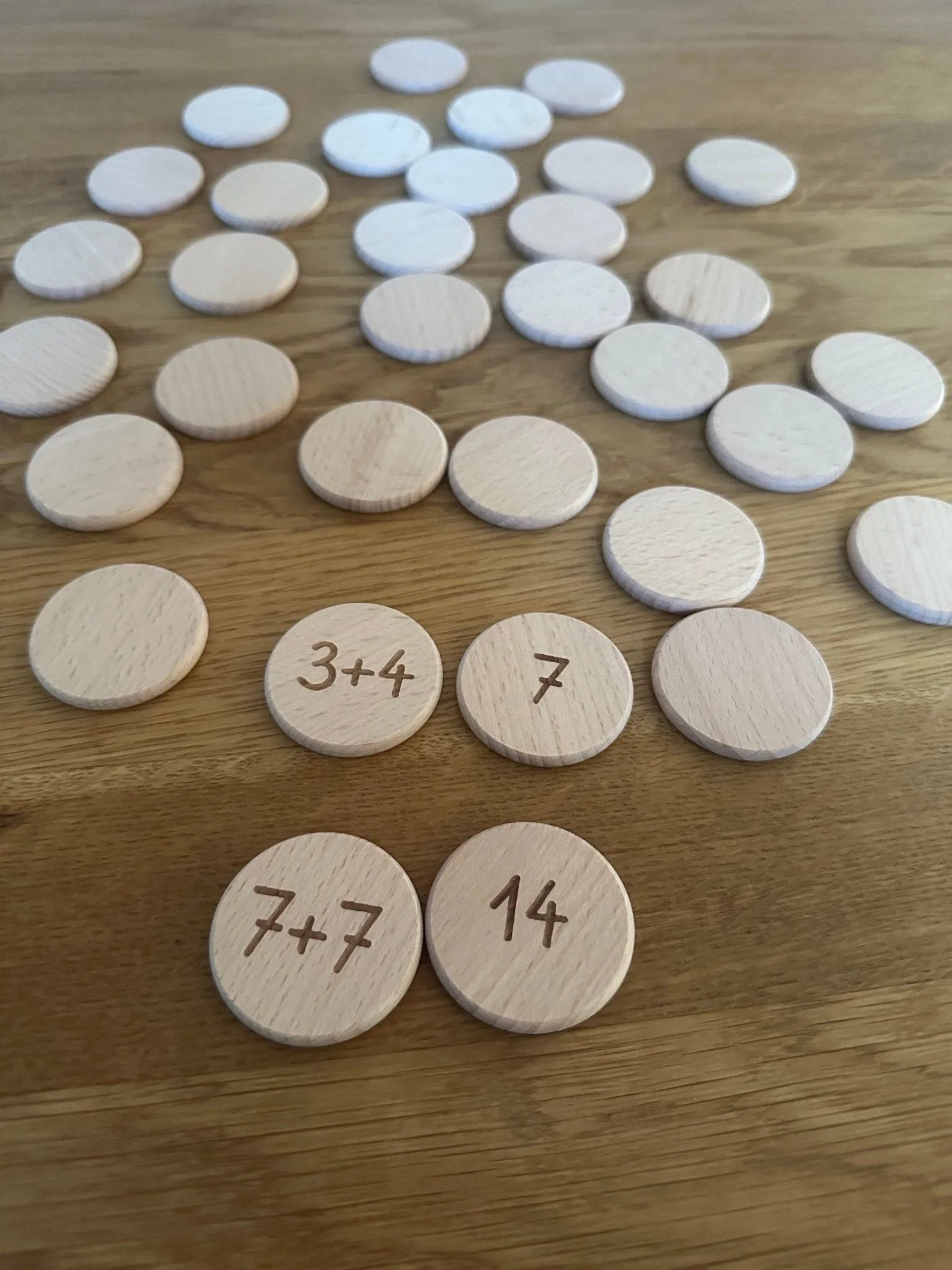 Mathematik Memory Spiel aus Holz - Plusrechnen als Spiel für die ganze Familie-Holzspiel
