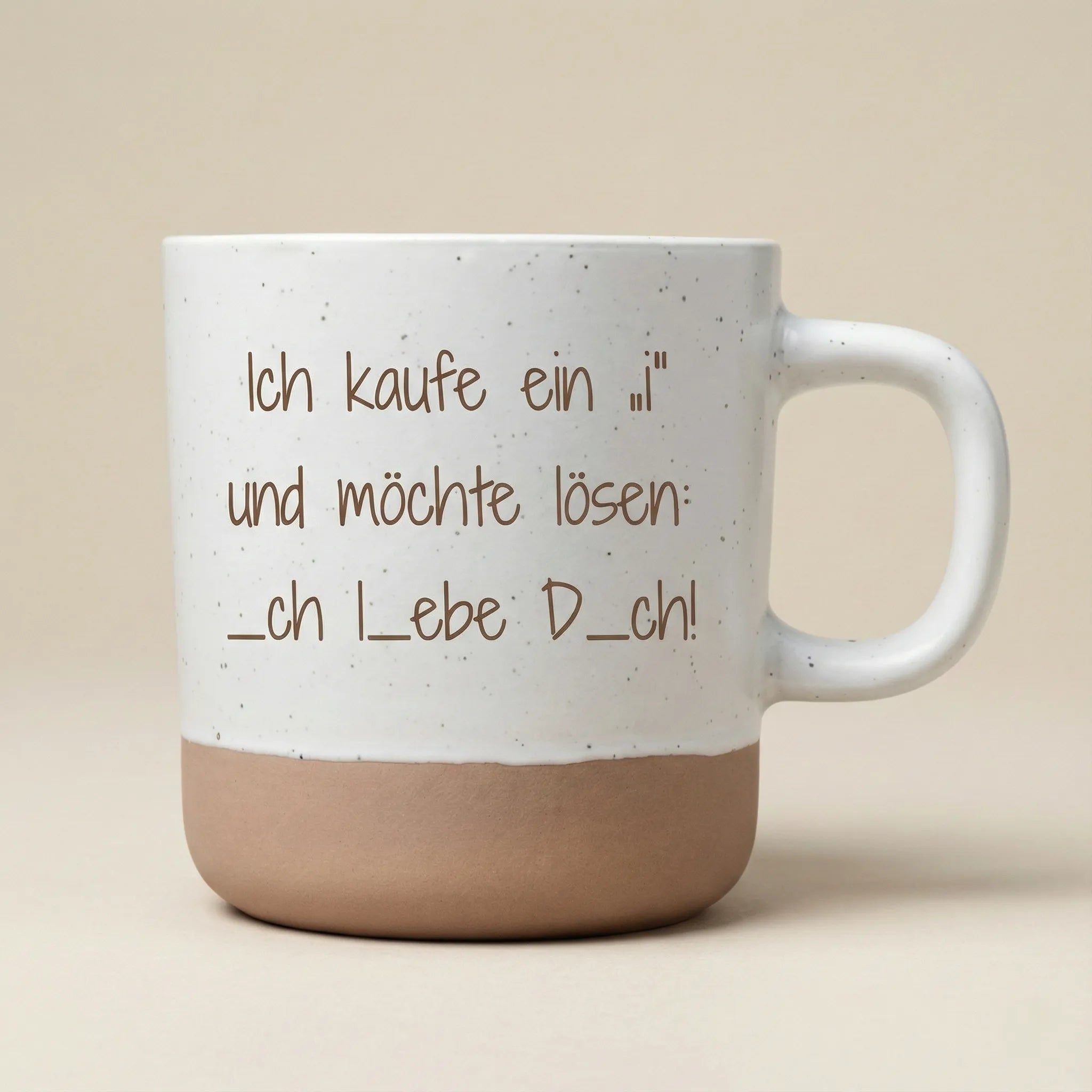 Tasse "Ich kaufe ein i..." (_ch l_ebe D_ch) mit Gravur-Tasse
