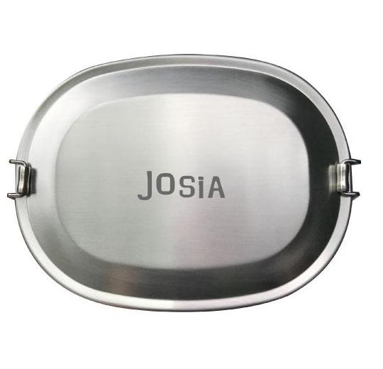 Edelstahl Vesperbox / Brotdose – Lasergravur inklusive | 18 × 14 × 5 cm - Laser Tattoo - exklusive Lasergravuren e.K.