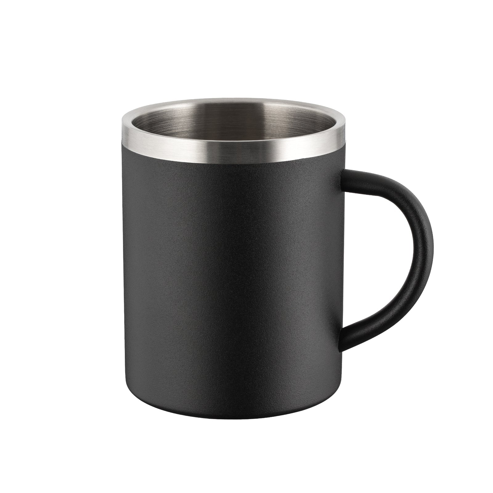 Edelstahlbecher mit Gravur | 350ml schwarz pulverbeschichtet, doppelwandig - Laser Tattoo - exklusive Lasergravuren e.K.