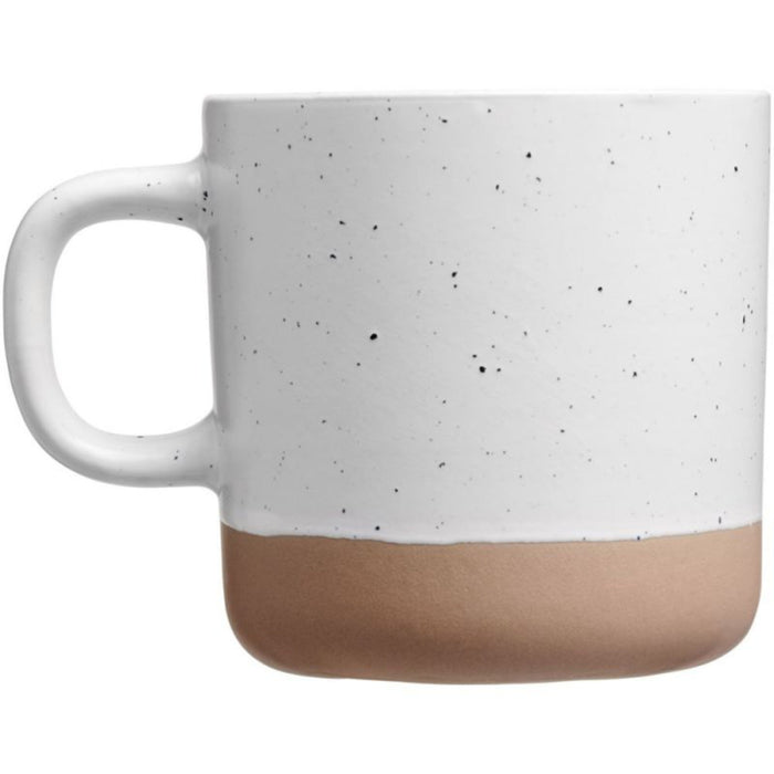 Heimat-Tasse mit Wunschgravur – PLZ in Worten & Ort, 360 ml, Weiß mit Terrakotta-Boden - Laser Tattoo - exklusive Lasergravuren e.K.