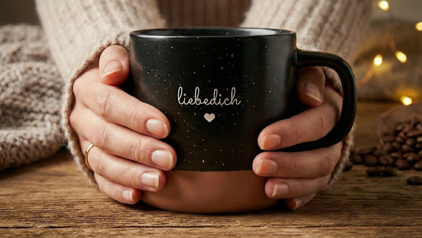 Keramiktasse mit Lasergravur, personalisiert von Laser Tattoo