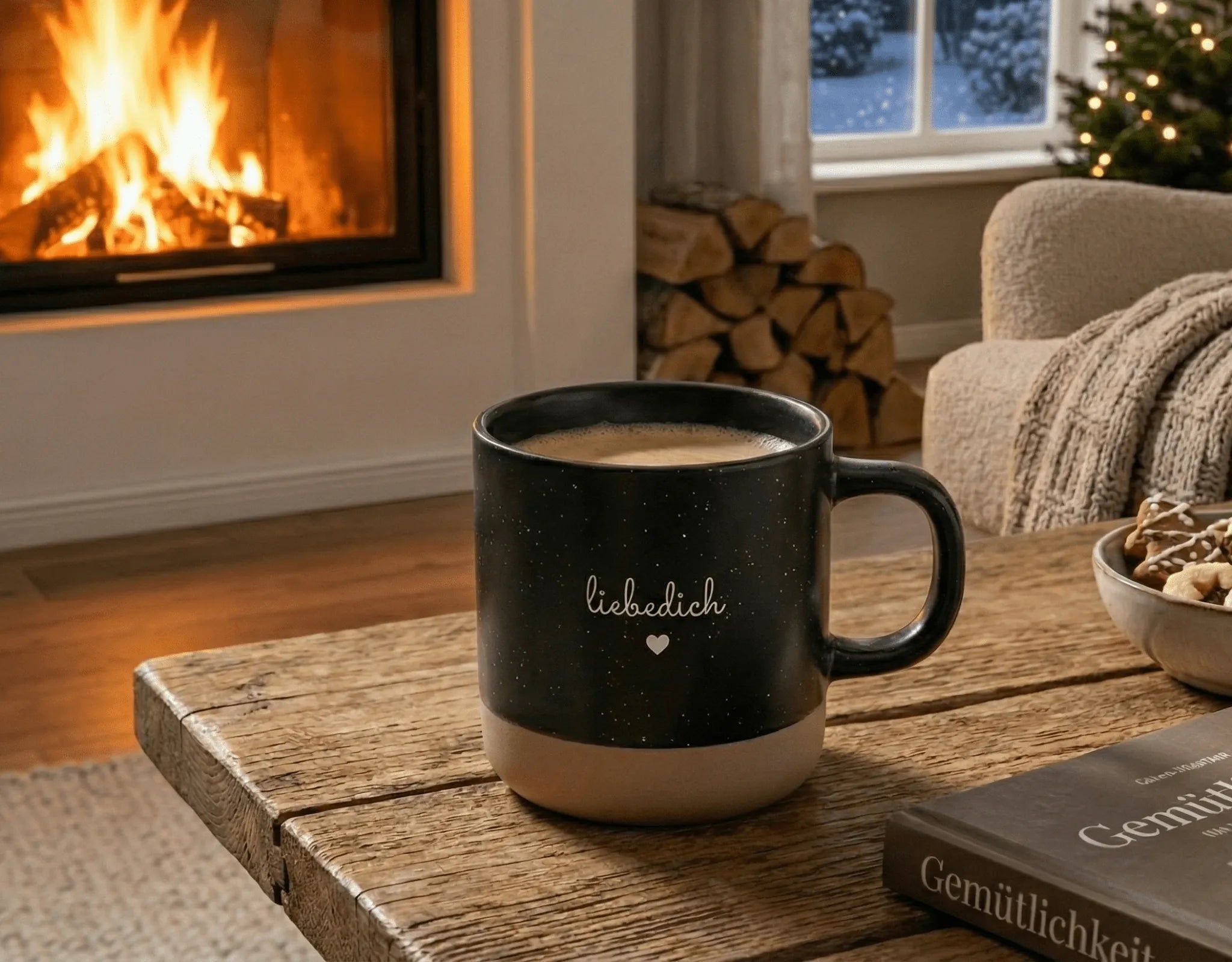 „liebedich" Tasse 360 ml in Schwarz, Grau oder Weiß - Laser Tattoo - exklusive Lasergravuren e.K.