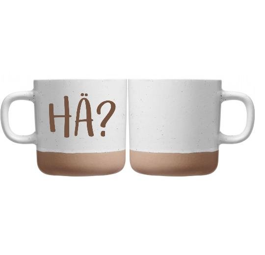 Tasse „HÄ?“ 360 ml – Witziges Statement Motiv - Laser Tattoo - exklusive Lasergravuren e.K.
